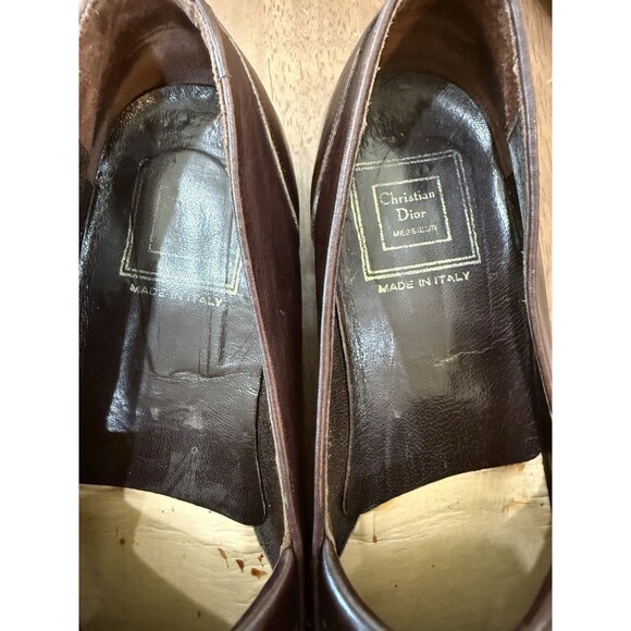 Christian Dior Monsieur Brown Leather Snakeskin Trim Tassel Loafers 11.5 Italy - Picture 10 of 14